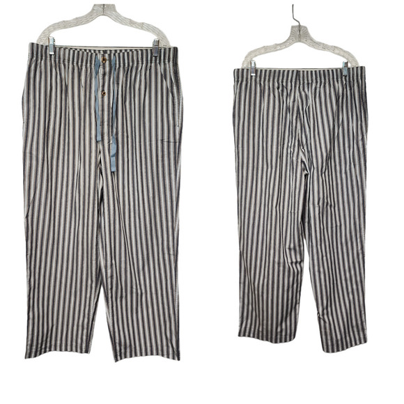 CREMIEUX LOUNGWEAR PLAID GRAY/BLUE ELASTIC DRAWSTRING PAJAMA PANTS SIZE XL - Picture 1 of 6